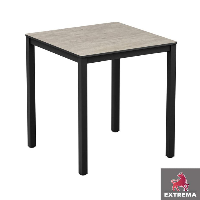 Square Commercial Extrema Textured Cement Dining Table 79cm x 79cm