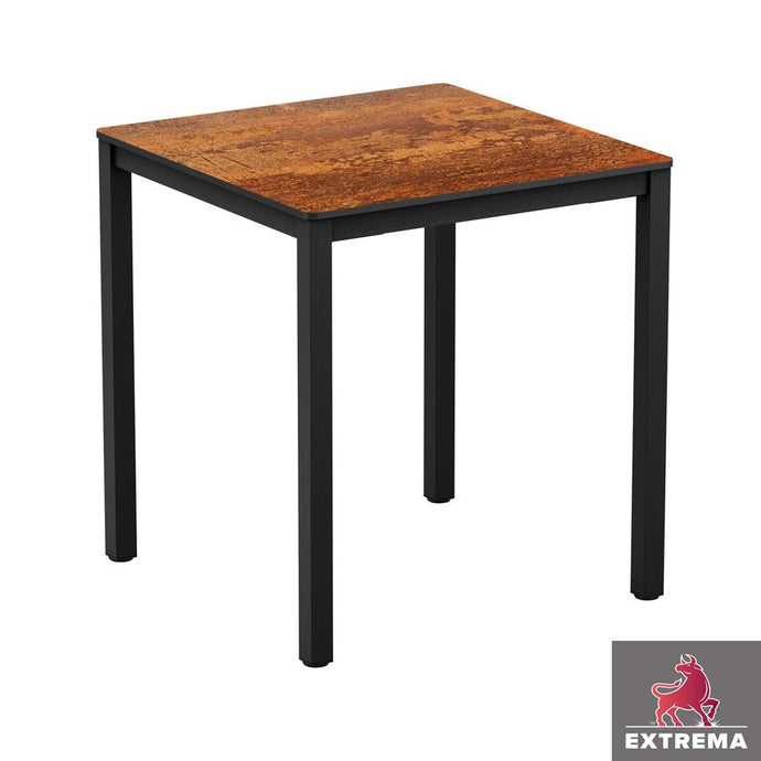 Square Commercial Extrema Copper textured Dining Table 79cm x 79cm