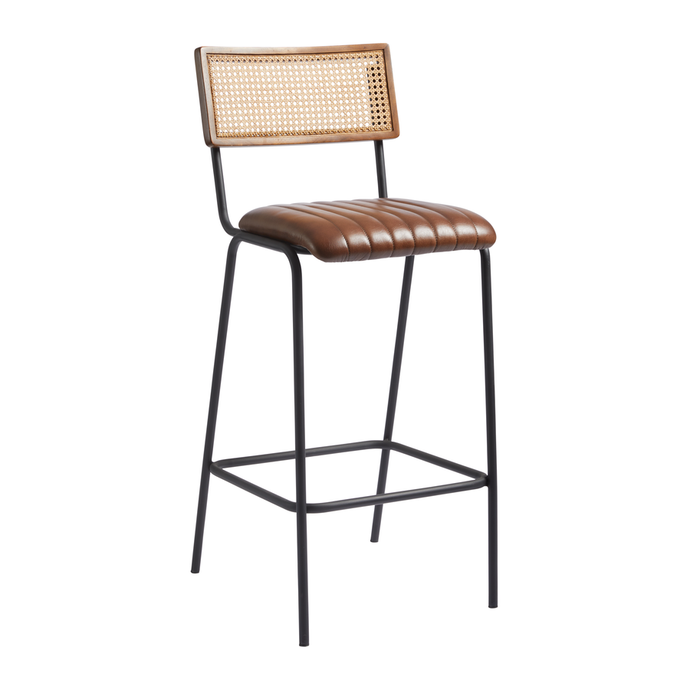 Savanna Genuine Leather Commercial High Bar stool Chair 