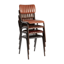 Load image into Gallery viewer, Bali Genuine Black Leather Contract DIning Chair
