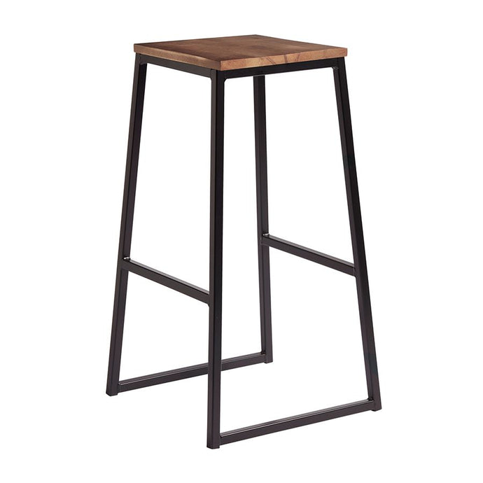 Style Metal Bar Stool with Wood Seat Pad Matt and Black Frame- SALE