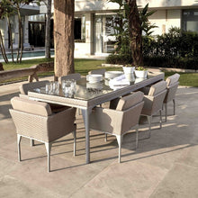 Load image into Gallery viewer, Brafta Silver Walnut Rattan Outdoor Commercial Grade Dining Chair
