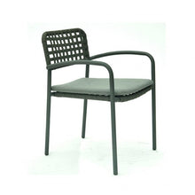 Load image into Gallery viewer, Catania Carbon Outdoor Commercial Grade Dining Chair
