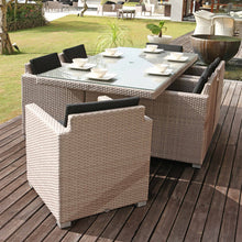 Load image into Gallery viewer, Skyline Design Pacific Rattan Six Seat Rectangular Garden Dining Set
