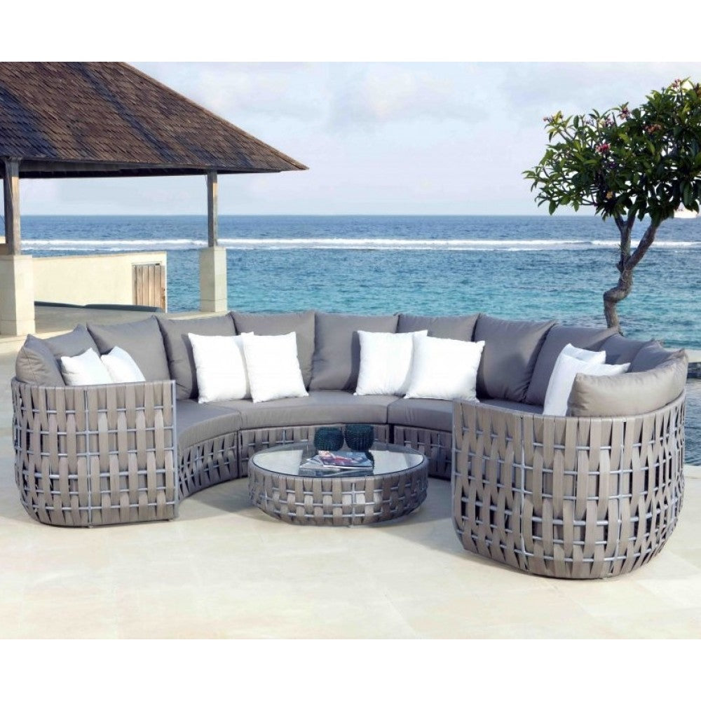 Skyline Design Strips Modular Curved Rattan Garden Sofa